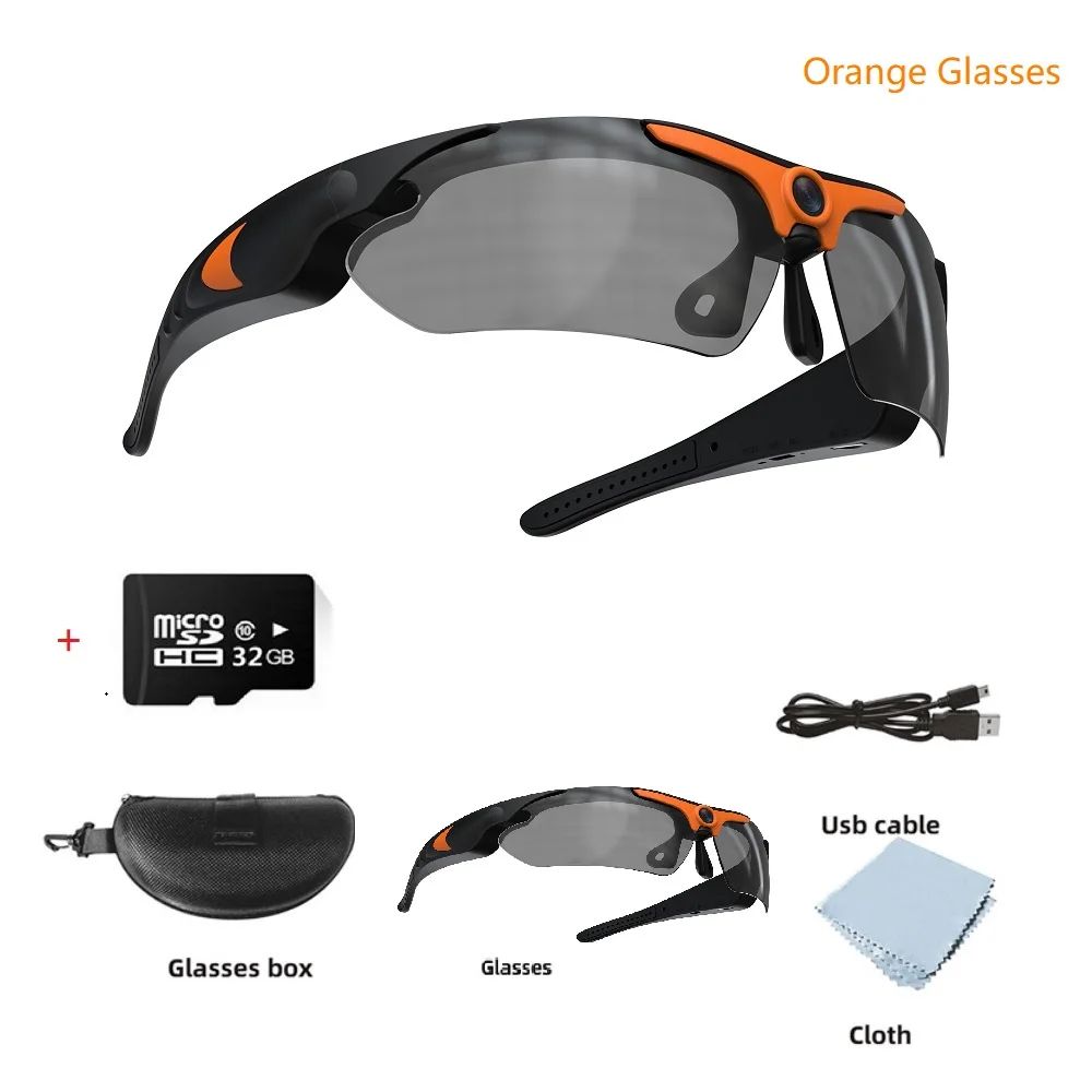 1080P Camera Sunglasses With Polarized Lens HandsFree Sports Recording Glasses 7