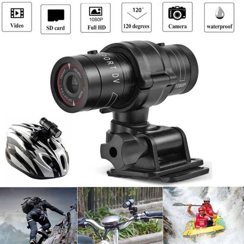 Ultra Mini Sports Camera 1080P Waterproof Helmet Cam For Cycling Outdoor Adventures 0