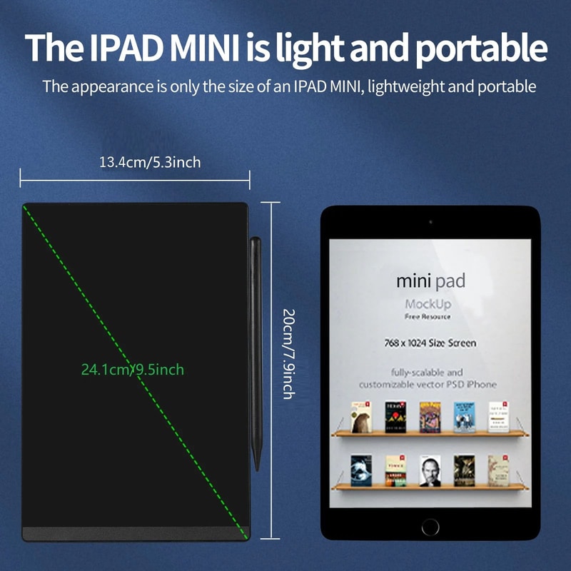 95 LCD Writing Tablet Reusable Digital Drawing Board Paperless Notepad For Kids Adults 1