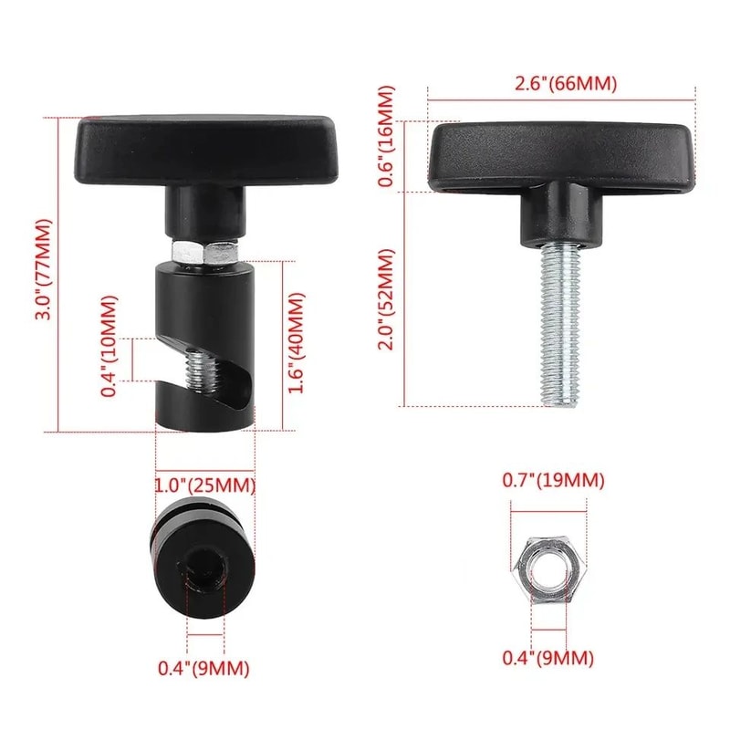 Universal Car Hood Support Clamp Secure Engine Cover Holder AntiSlip Rod Stabilizer 1