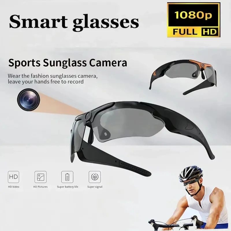 HighDefinition Camera Smart Glasses 1080p For Outdoor Recording Cycling 0