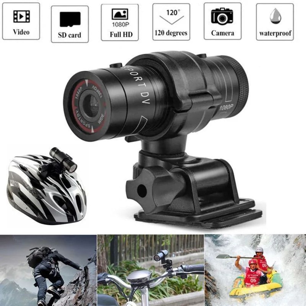 1080P Waterproof Mini Helmet Action Camera For Bikes Motorcycles 0