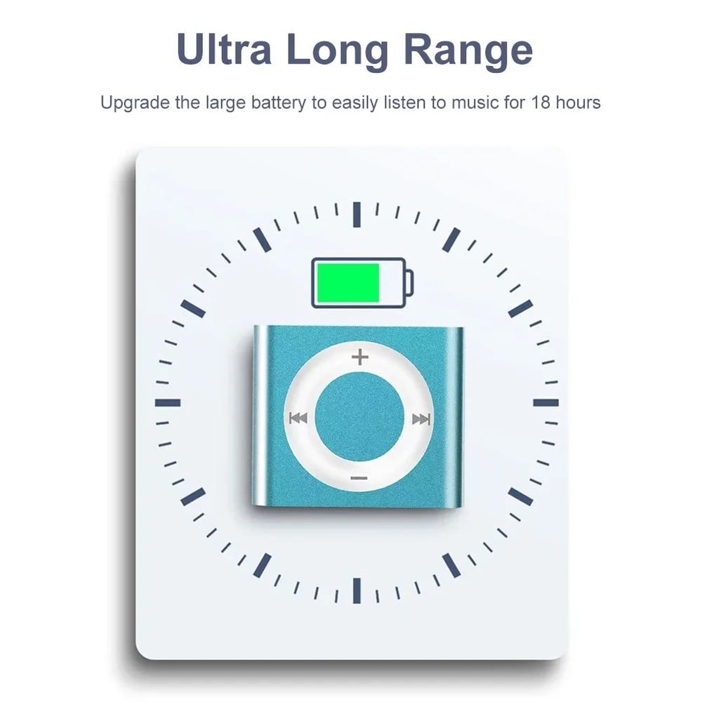 UltraSlim Portable MP3 Player With Speaker 64GB Expandable Storage 1