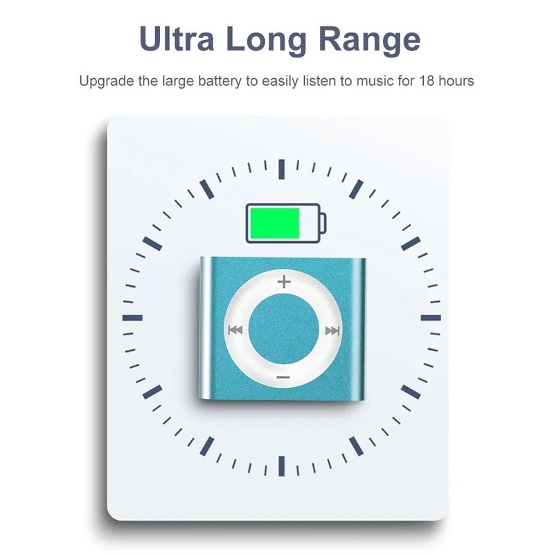 UltraSlim Portable MP3 Player With Speaker 64GB Expandable Storage 1