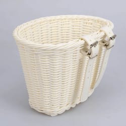 adjustable woven bike front basket – durable handlebar bicycle basket for everyday storage