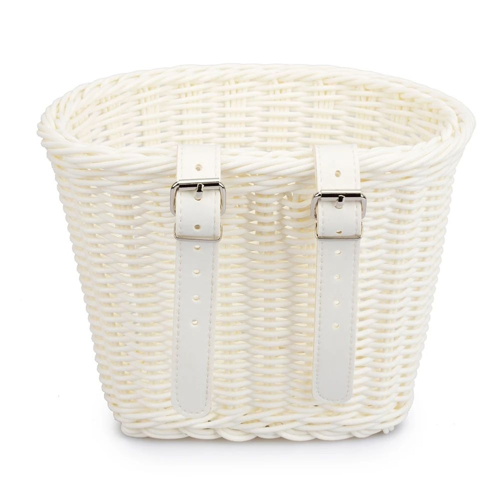 Adjustable Woven Bike Front Basket Durable Handlebar Bicycle Basket For Everyday Storage 1