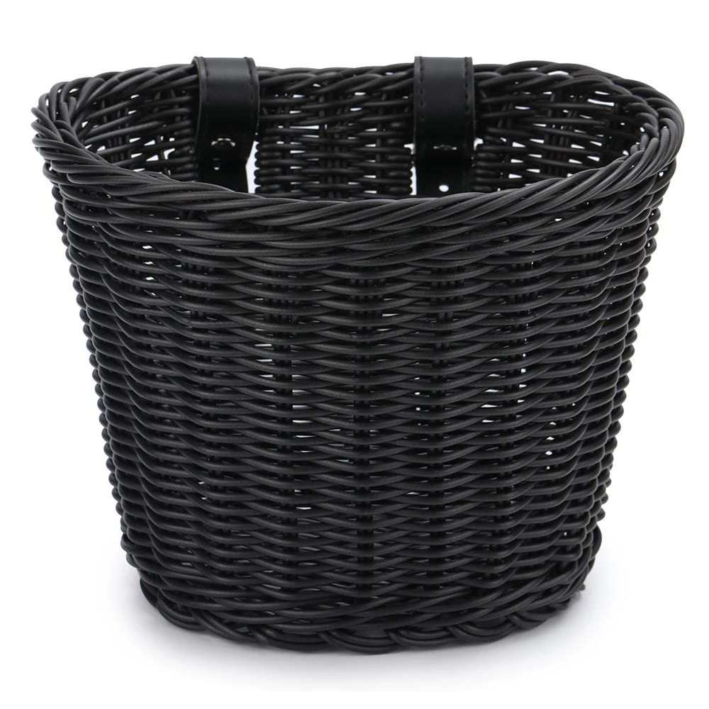 Adjustable Woven Bike Front Basket Durable Handlebar Bicycle Basket For Everyday Storage 6