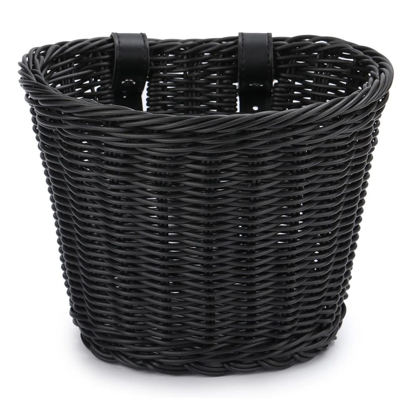 Adjustable Woven Bike Front Basket Durable Handlebar Bicycle Basket For Everyday Storage 6
