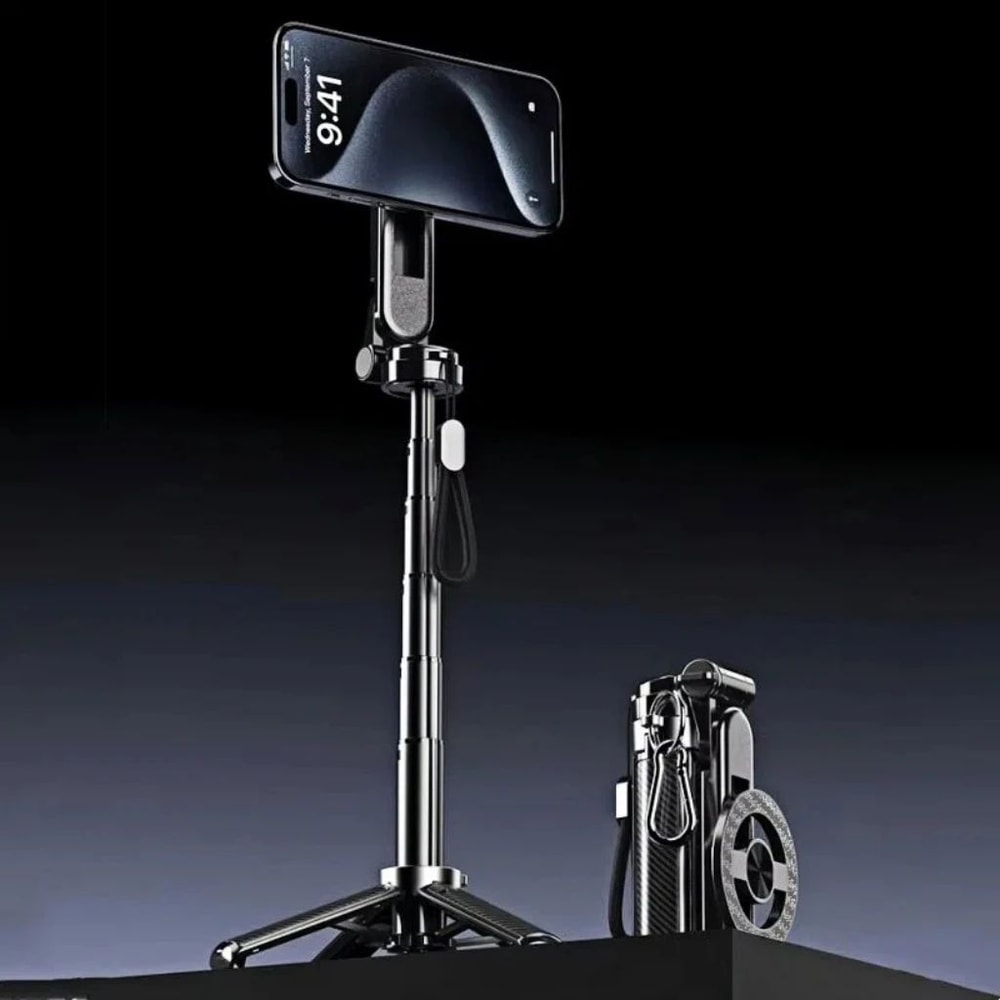 Magnetic 4in1 Selfie Stick Tripod With Bluetooth Remote 360 Phone Holder 4