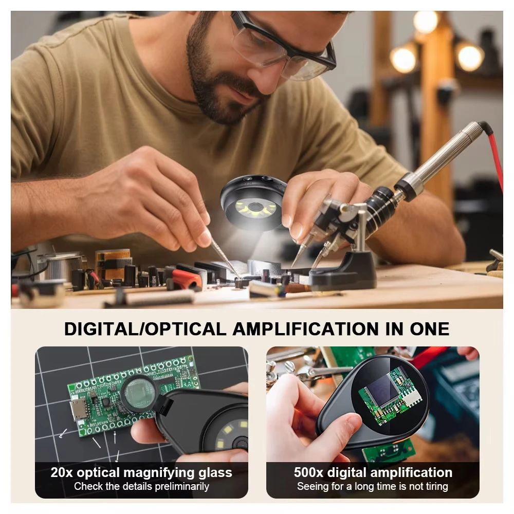 Auto Focus 500X Digital Microscope Portable USB Microscope Camera For Precision Inspection 4