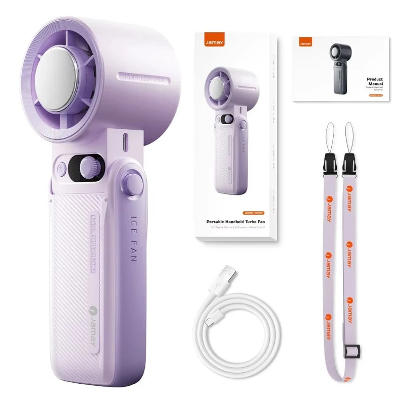 F5 Pro Portable Cooling Fan Rechargeable Handheld Mini Fan With 199 Adjustable Speeds 6