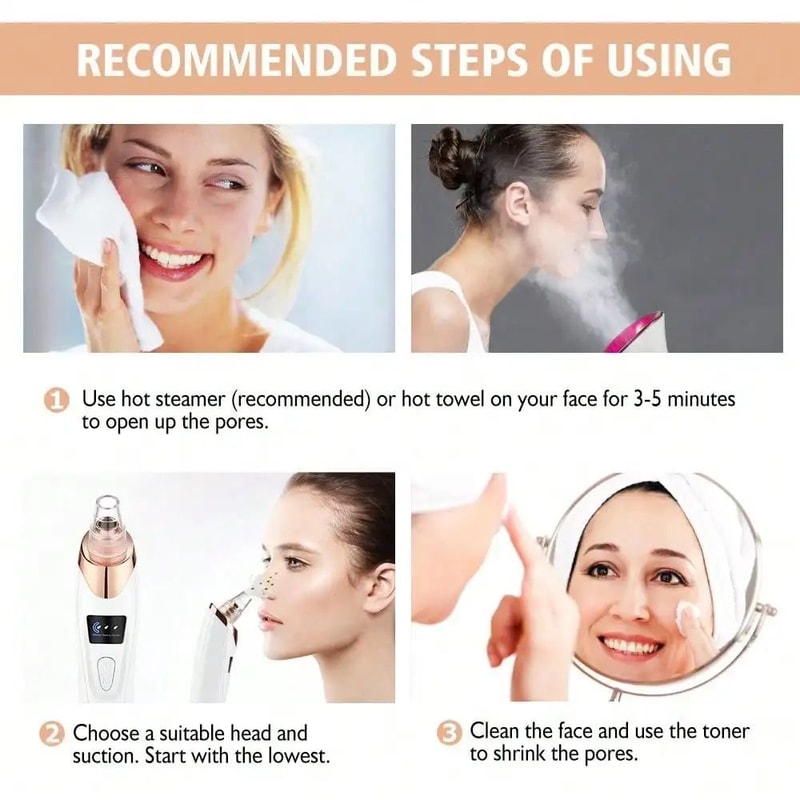 RadiantClear Pro Pore Vacuum Blackhead Remover 5