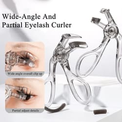 precision lift wide-angle eyelash curler comb for natural eye-opening curl