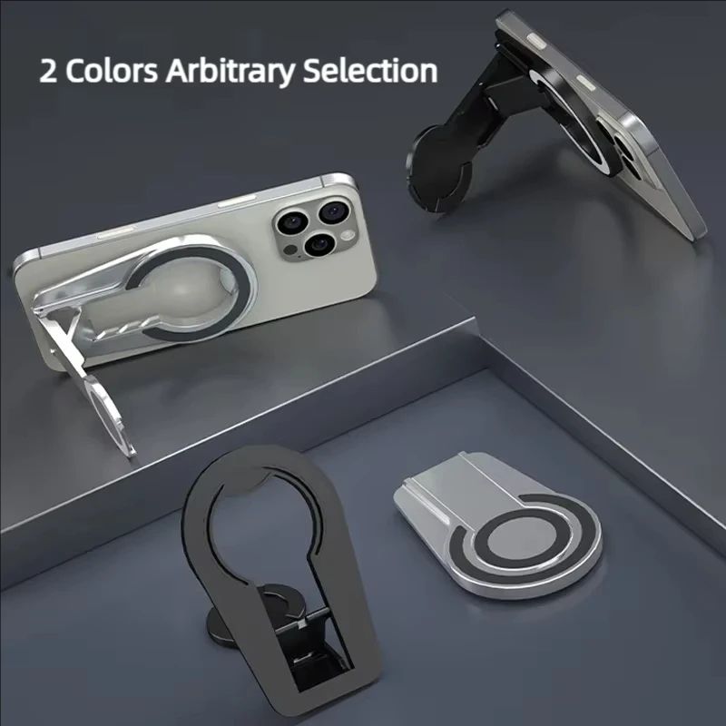 MagSafe Magnetic Phone Grip Stand Foldable Magnetic Phone Holder With DualSided Grip Desk Mount 2
