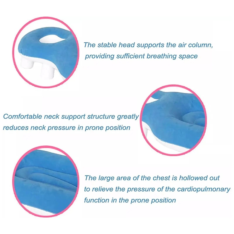 ComfortAir Face Down Pillow After Eye Surgery Inflatable Prone Pillow For Vitrectomy Retina Recov 5