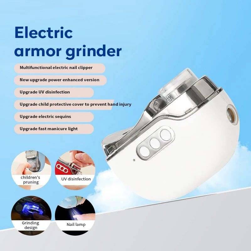 4in1 Electric Nail Clipper Automatic Nail Trimmer With UV Drying Lamp 5