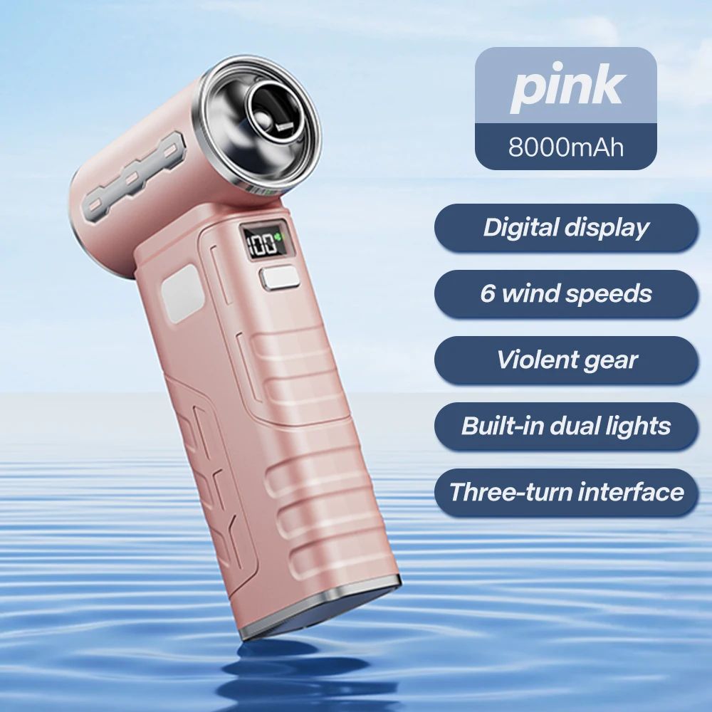 Rechargeable Air Blower 450000RPM Turbo Jet Fan Cordless High Speed Dust Cleaner 6