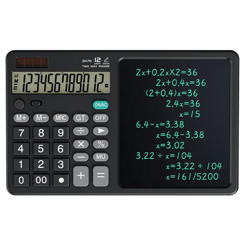 SmartFold LCD Writing Tablet Calculator With Stylus 12Digit Display 6