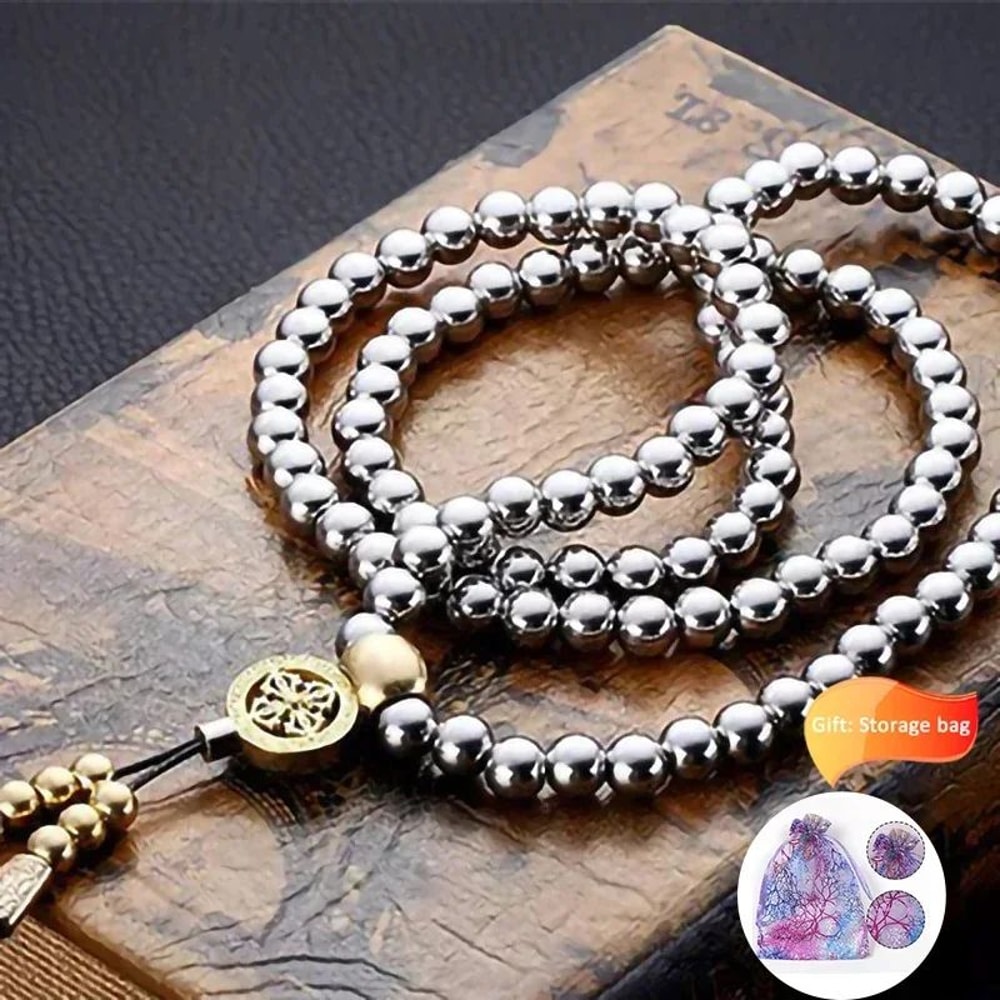 Titanium EDC Self Defense Necklace With Tactical Bead Chain 9
