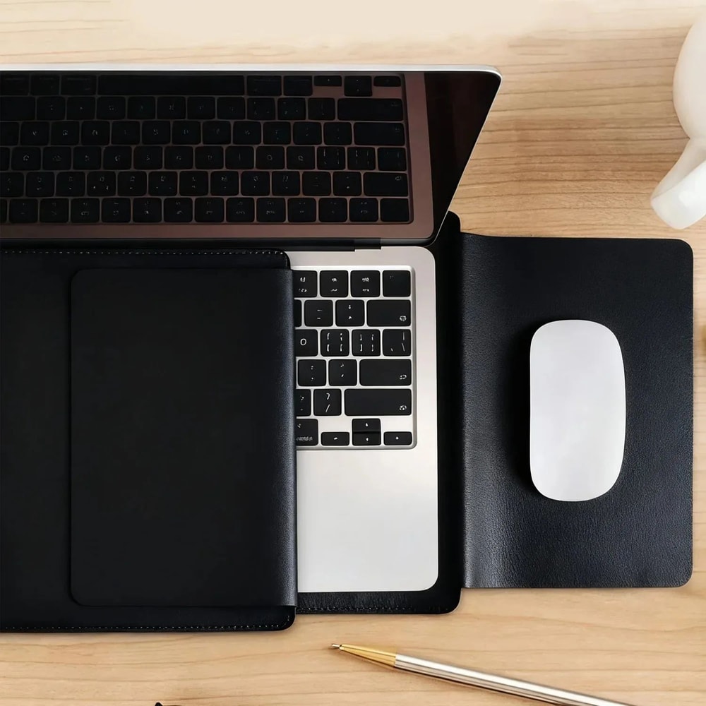 Premium PU Leather Laptop Sleeve Case For MacBook 1416 Inch Slim Protective Laptop Sleeve 3