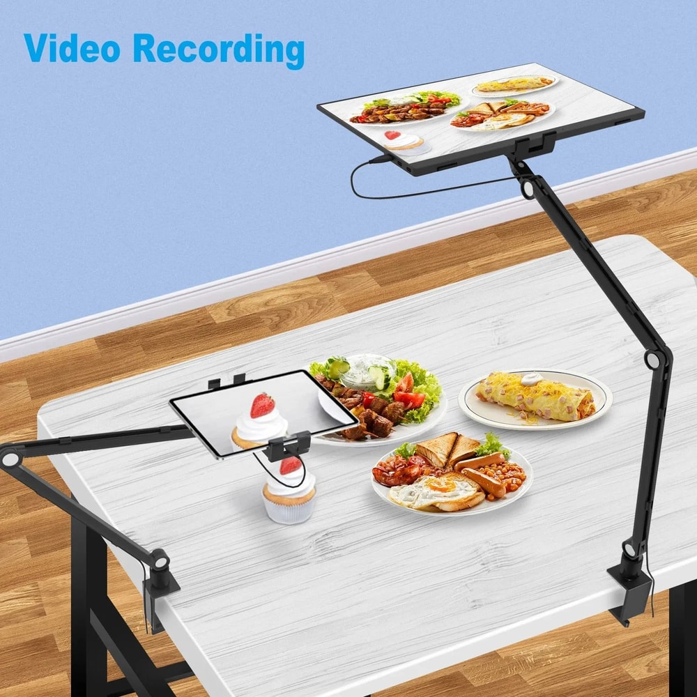 360 Foldable Portable Monitor Stand Adjustable Aluminum Desk Mount For Tablets 15616 Screens 4