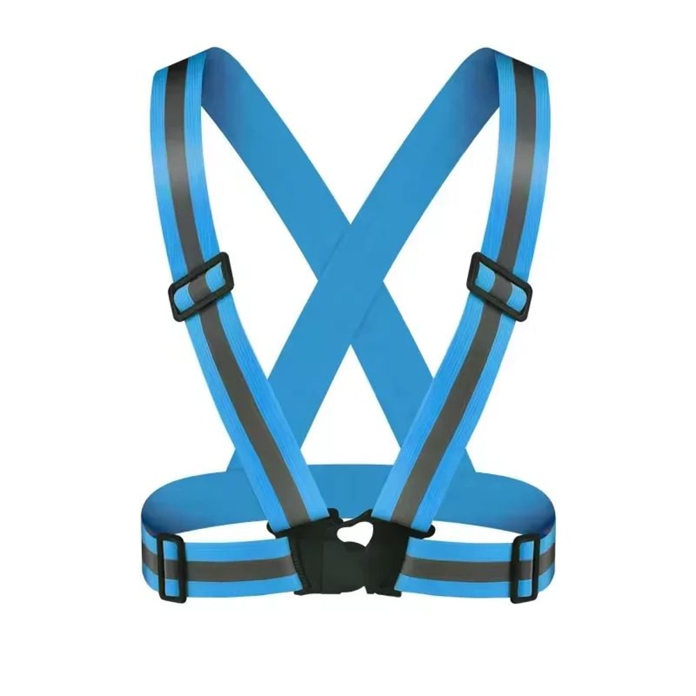 ReflectaFit Adjustable Reflective Running Vest For Night Safety Visibility 6