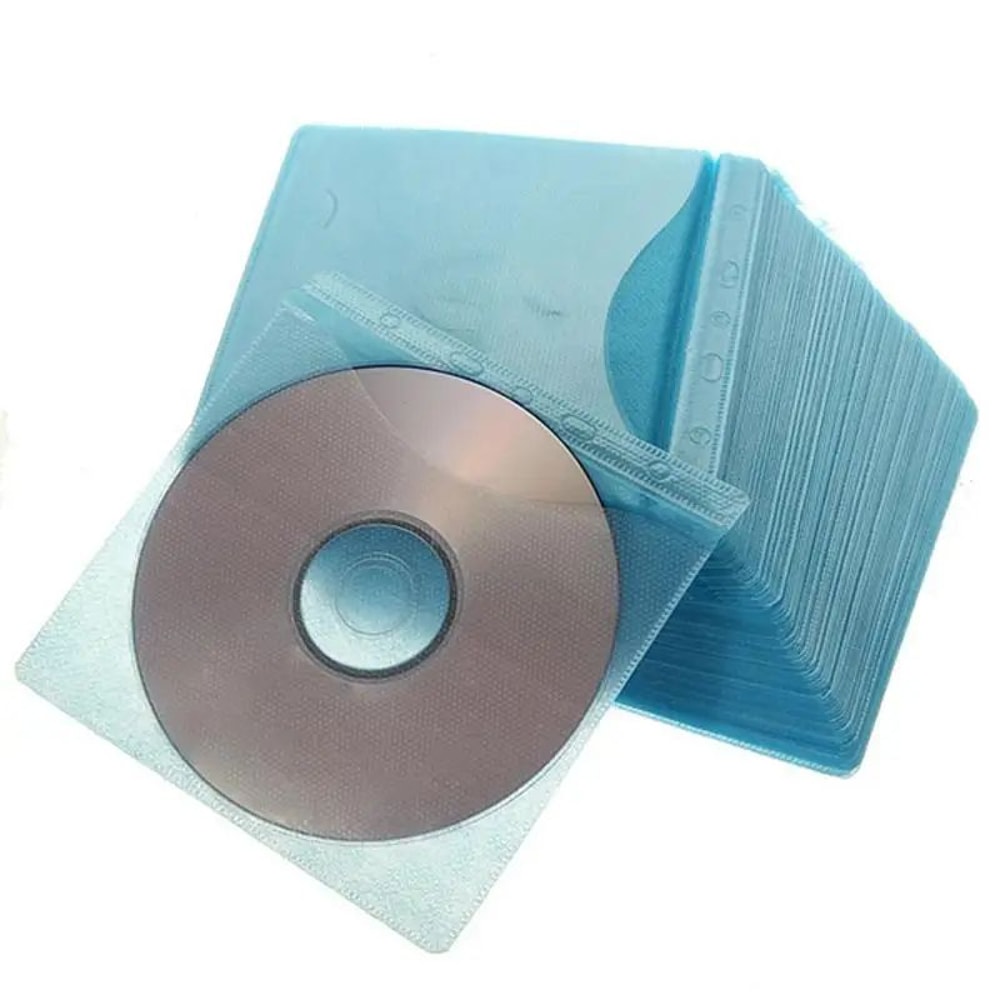 Compact CD DVD Storage Sleeves Organizer Case 100pcs DoubleSided Disc Protection Wallet 0