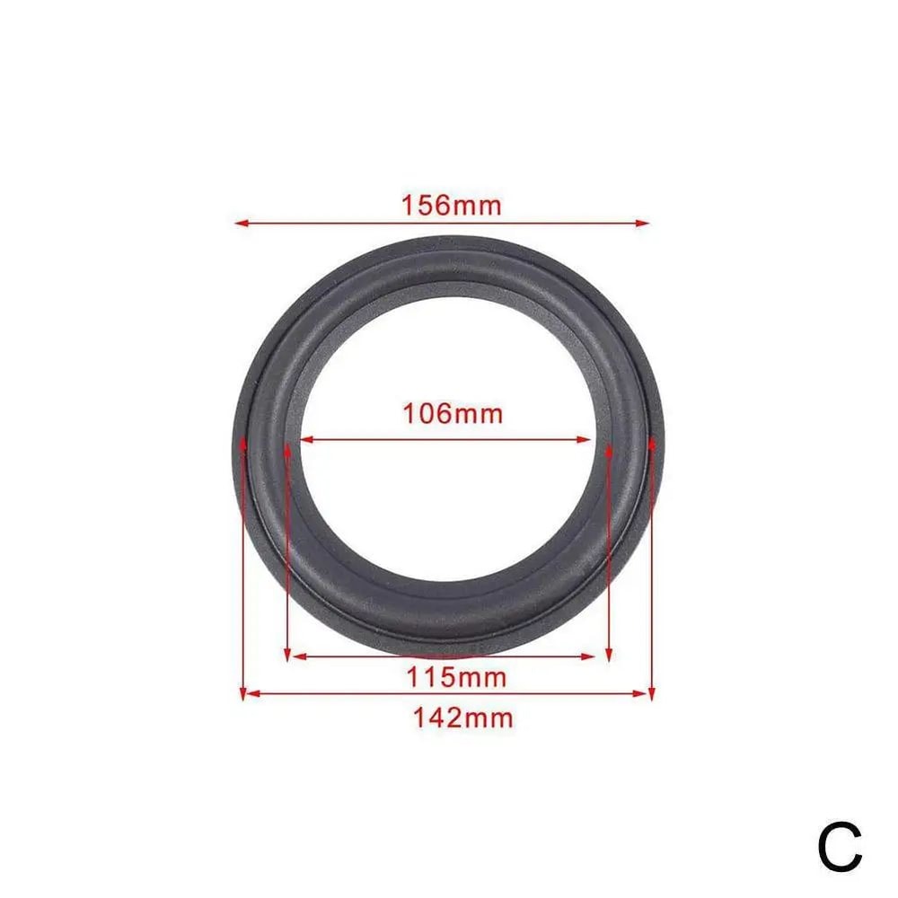 Universal Rubber Speaker Surround Repair Kit Durable Speaker Edge Replacement For 412 Inch Woofers 8