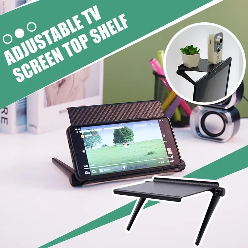 Adjustable Monitor Shelf Riser SpaceSaving Monitor Top Shelf For TV Desktop Organization 0