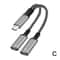 2in1 USBC Splitter For Charging And Audio Dual USBC Adapter For IPhone 15 Android 8