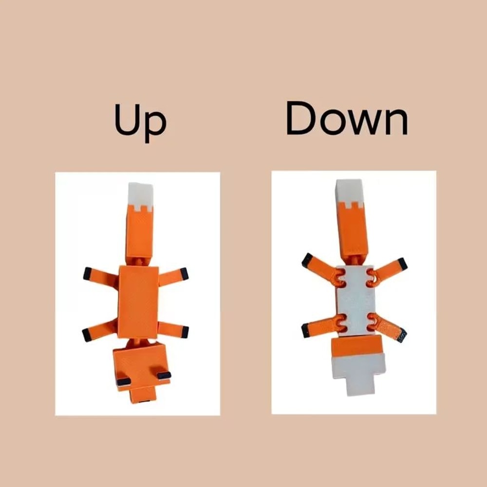 3D Pixel Fox Figurine For Halloween Home Decor 3