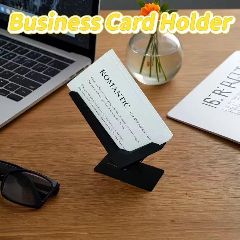 Minimalist Business Card Holder Desk Organizer Modern Desktop Card Display With Sleek Storage Desi 0