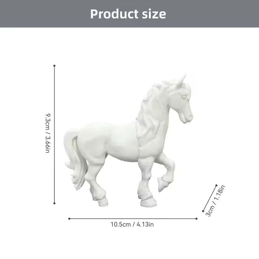 Elegant Mini Horse Figurine Decor For Desk Home Styling 4