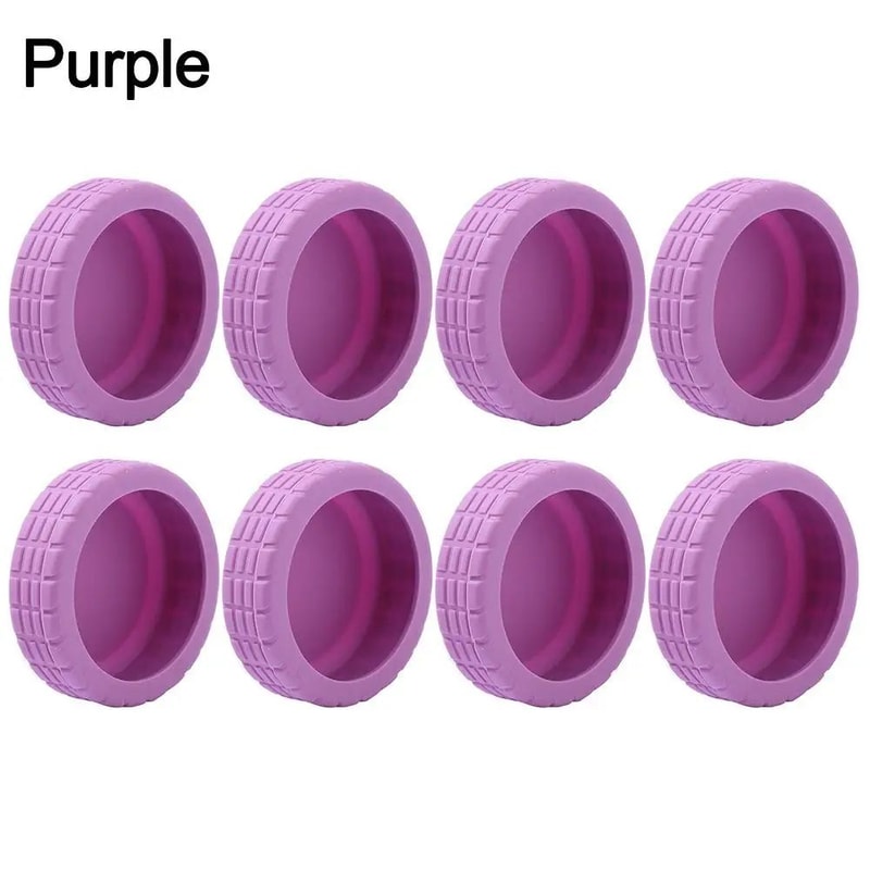 Silent Glide Silicone Luggage Wheel Covers Durable Suitcase Wheel Protector Set 10