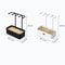 Elegant Wooden Base Jewelry Organizer Stand With Drawer Necklace Display Rack 3