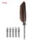Luxury Feather Quill Pen Set With Ink Nibs Vintage Calligraphy Gift Box 13