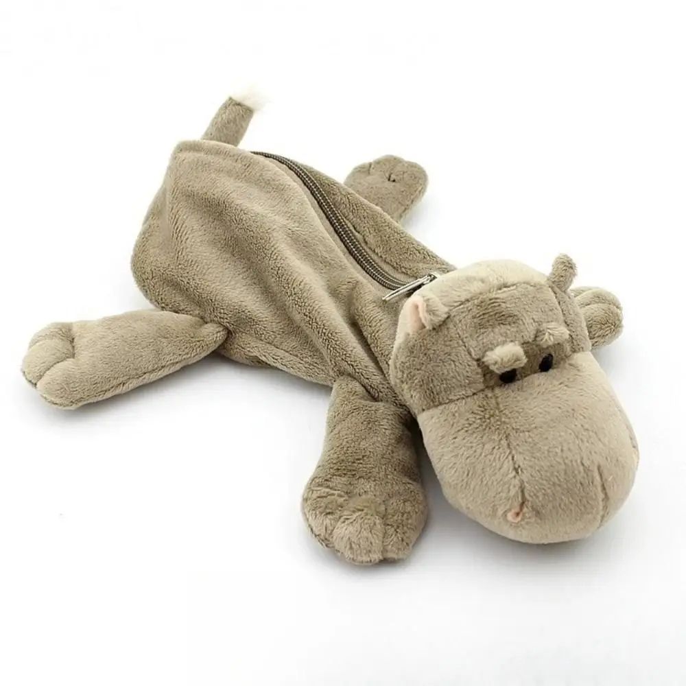 Kawaii Animal Plush Pencil Case Large Capacity Cute Storage Pouch For Kids Students 6