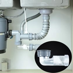 odor-proof flexible kitchen sink drain kit with curved anti-smell pipe