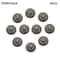Vintage Metal Buttons Set With Pearl Rhinestone Accents For DIY Clothing Accessories 13