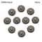 Vintage Metal Buttons Set With Pearl Rhinestone Accents For DIY Clothing Accessories 14