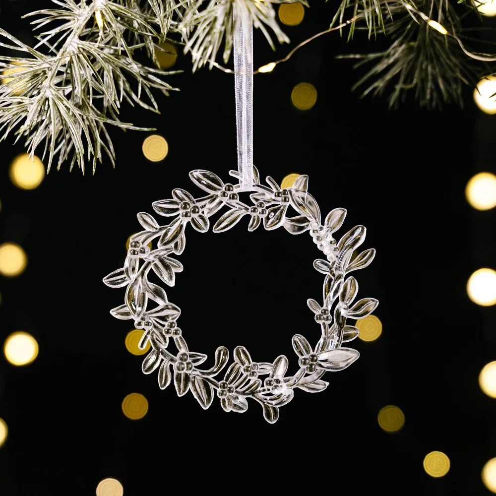 Elegant Clear Angel Acrylic Christmas Ornaments For Tree Holiday Decor 15