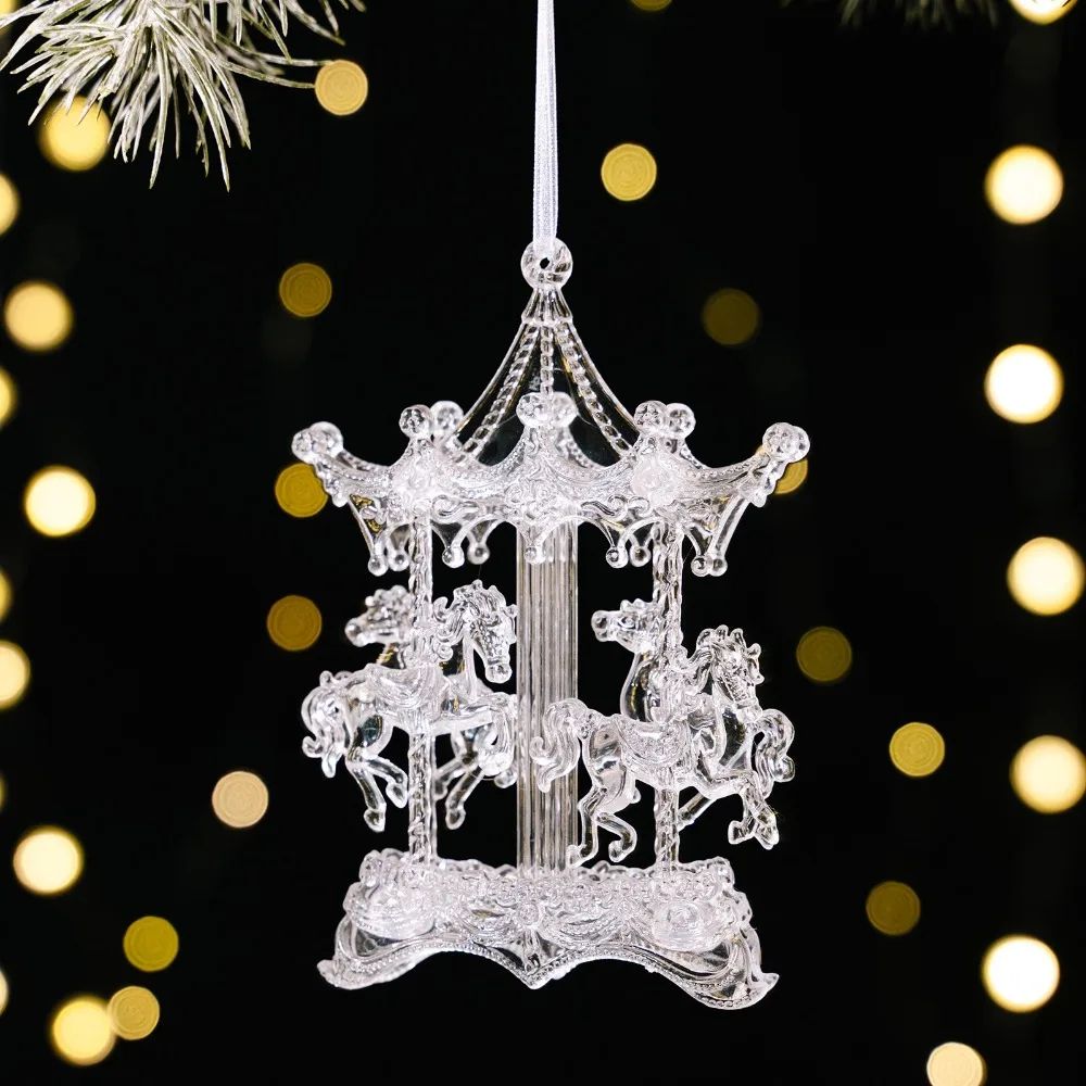 Elegant Clear Angel Acrylic Christmas Ornaments For Tree Holiday Decor 9