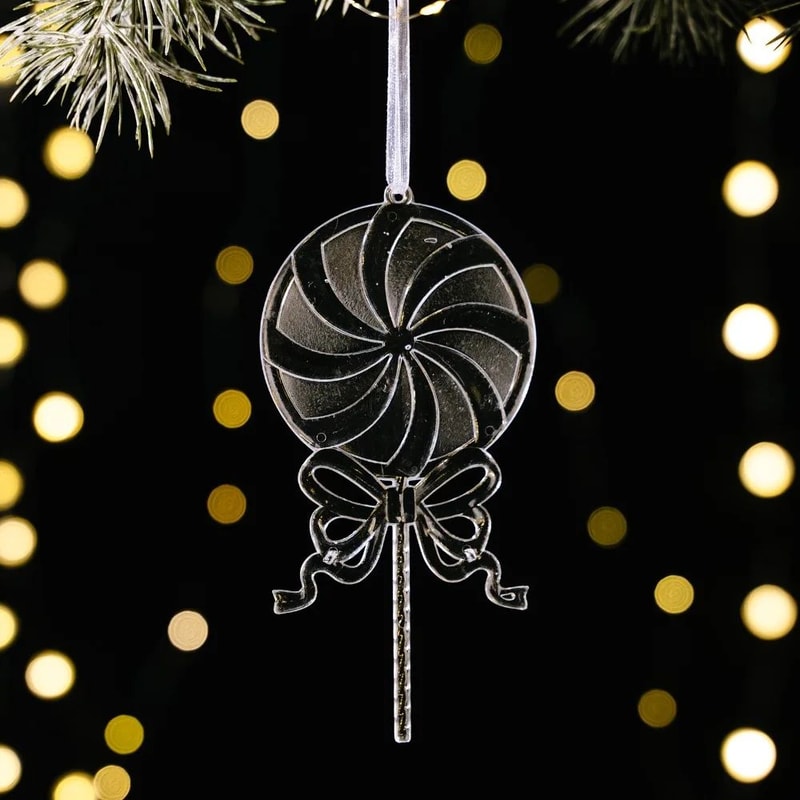 Elegant Clear Angel Acrylic Christmas Ornaments For Tree Holiday Decor 11