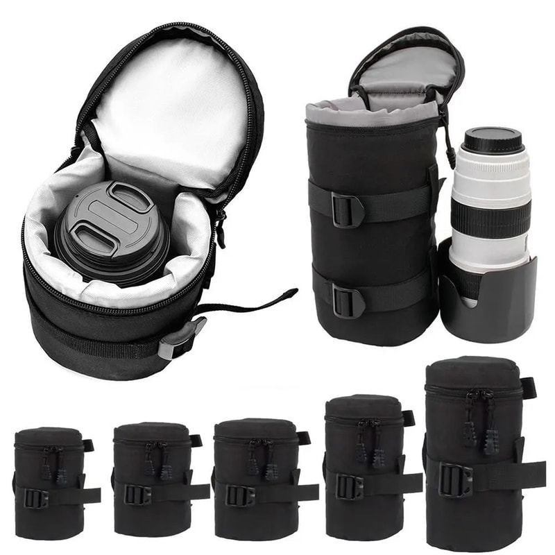 Waterproof Padded Camera Lens Pouch For DSLR And Mirrorless Lenses 0