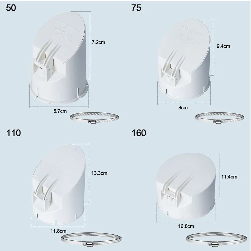 Universal AntiOdor Floor Drain Cover InsectProof Rain Pipe Cap For 50160mm Pipes 5