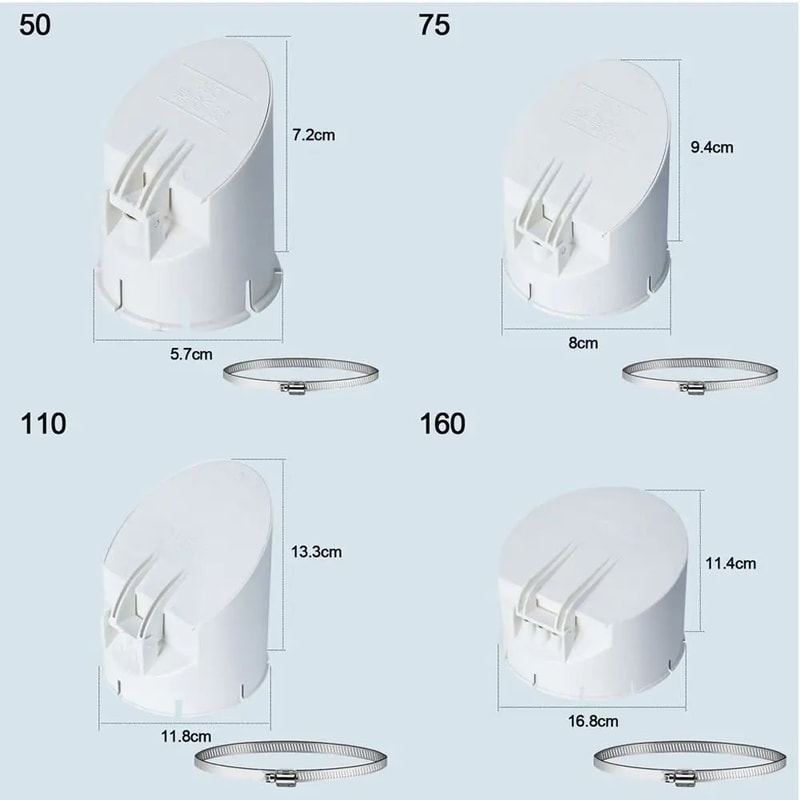 Universal AntiOdor Floor Drain Cover InsectProof Rain Pipe Cap For 50160mm Pipes 5