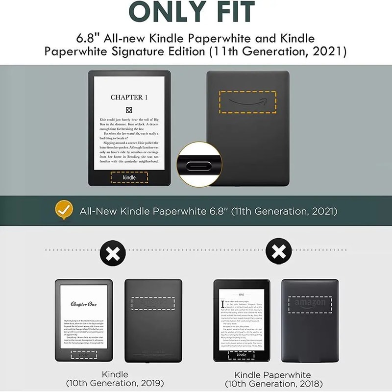 Premium Ultra Slim Kindle Paperwhite 5 Case With PU Leather Smart Cover 5