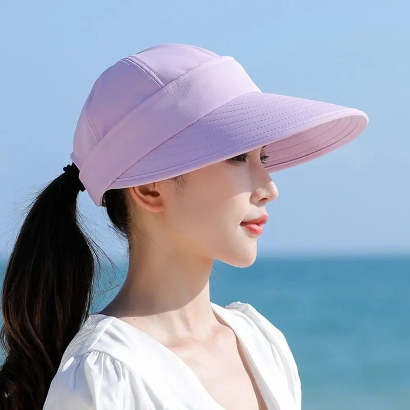 Breeza Adjustable Wide Brim Ponytail Sun Hat With UV Protection 12