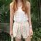 Boho Crochet High Waist Summer Shorts With LaceUp Detail 1
