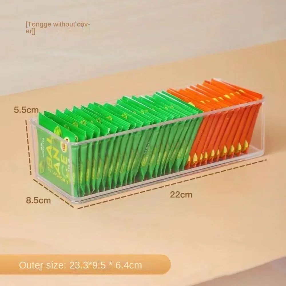ClearView Acrylic Tea Bag Organizer With Drawer Divider Storage 3